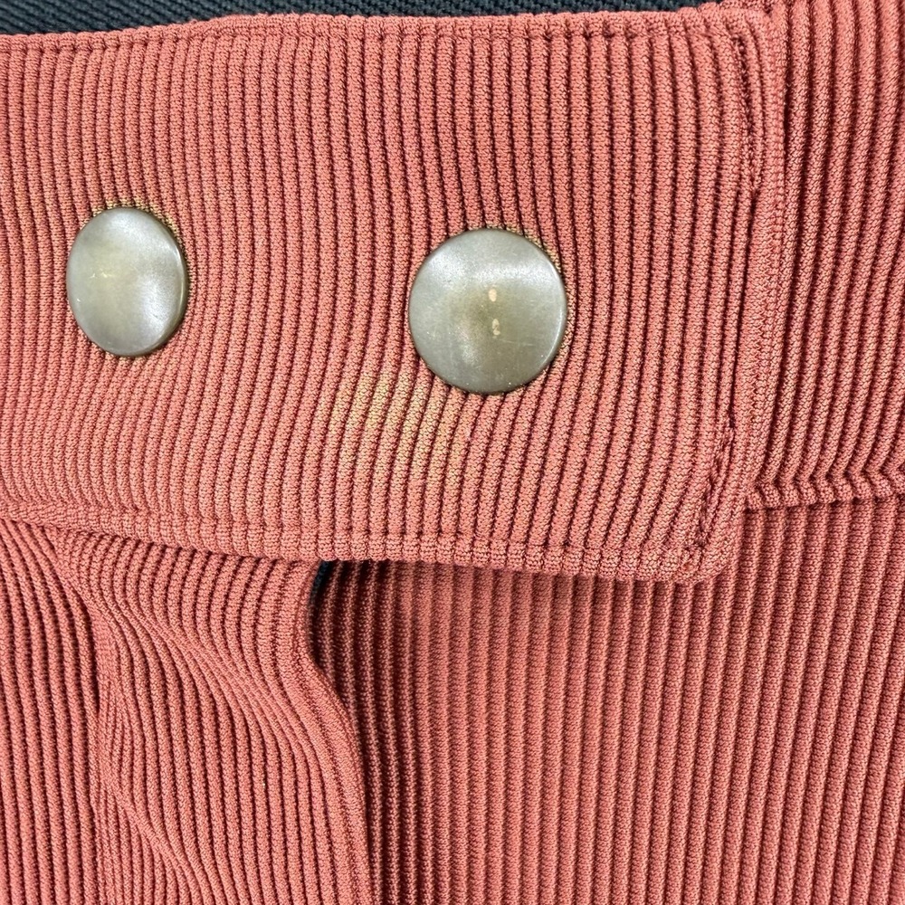 American Apparel Womens Size XS Riding Pant Henna Rust Ribbed High Waisted - Picture 6 of 10